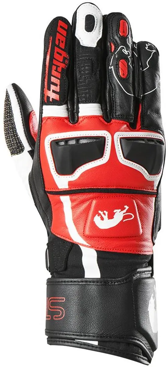 MOTOBLOUZ Motor Handschoenen STYG 15 Mannen XL Zomer Zwart/Wit/Rood CE-gekeurd