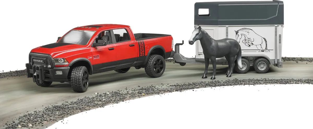 Bruder RAM Power Wagon met Paardenaanhanger 1:16 - 2501