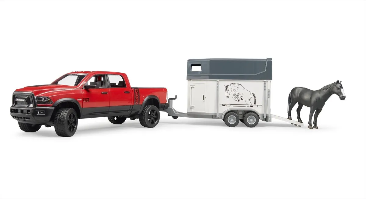 Bruder RAM Power Wagon met Paardenaanhanger 1:16 - 2501