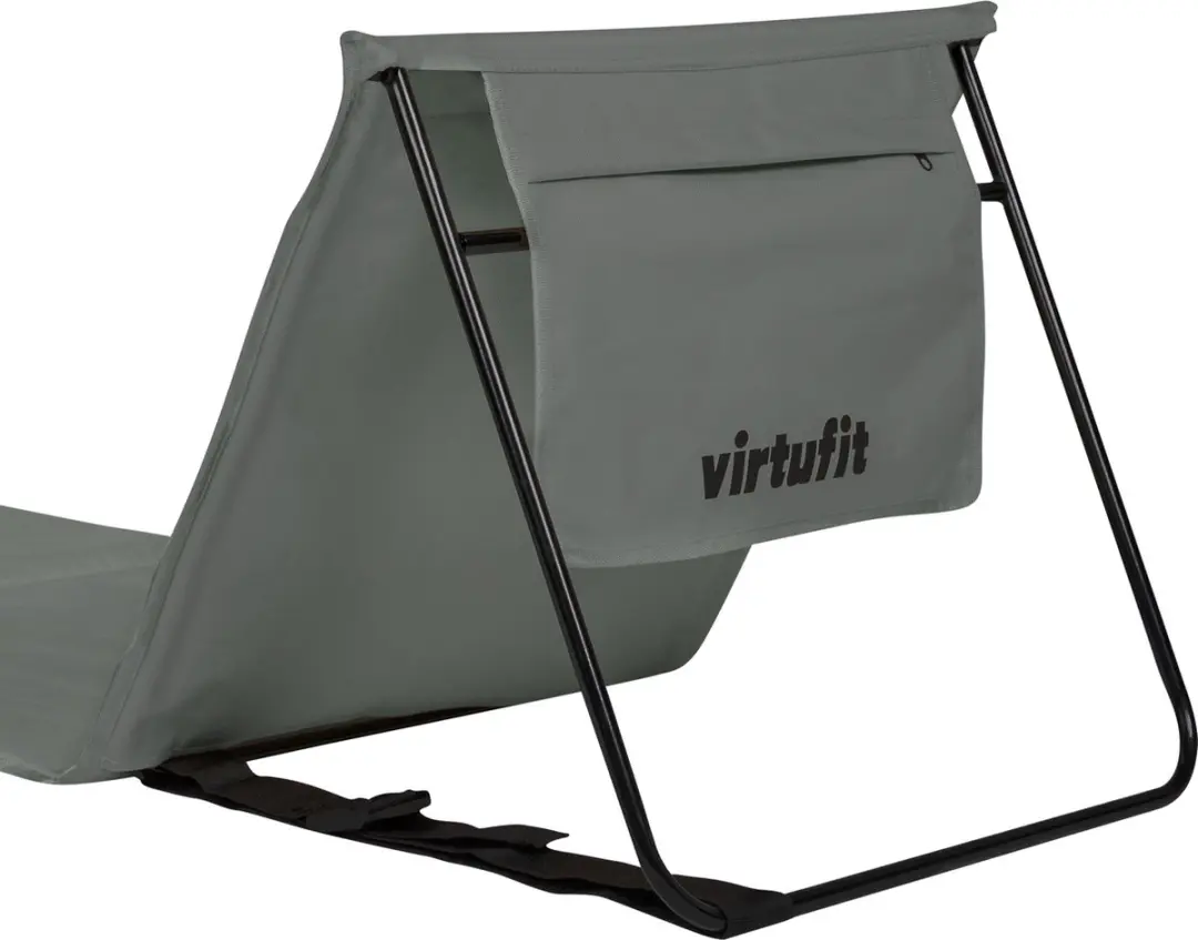 Virtufit Strandmat met Rugleuning 166cm - Grijs