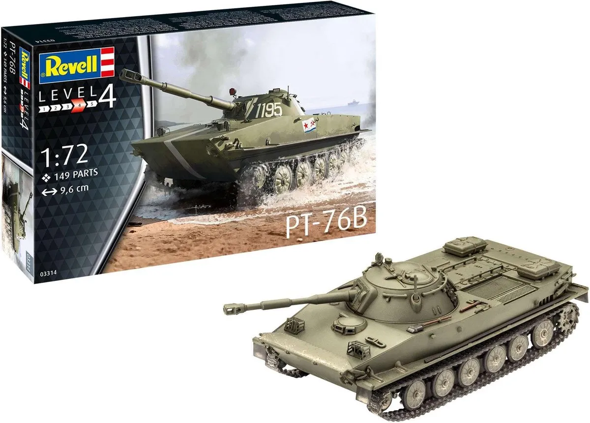 Revell 03314 PT-76B Tank Modelbouwpakket 1:72 - Militaire voertuigen - Multi