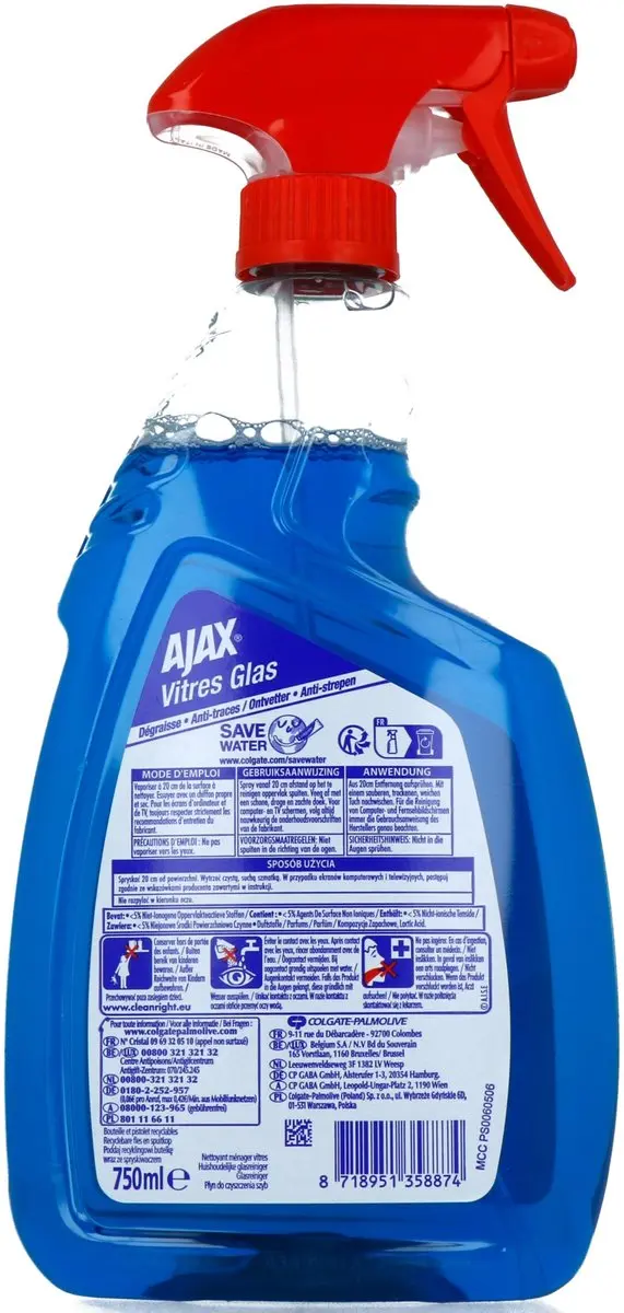 Ajax Glasreiniger Spray 750ml