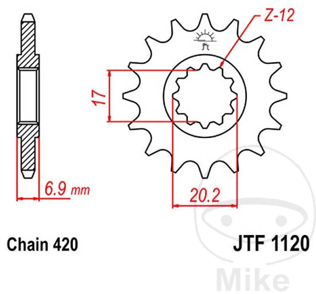 JT Sprockets JTF1120.13 Kettingring 13 Tanden