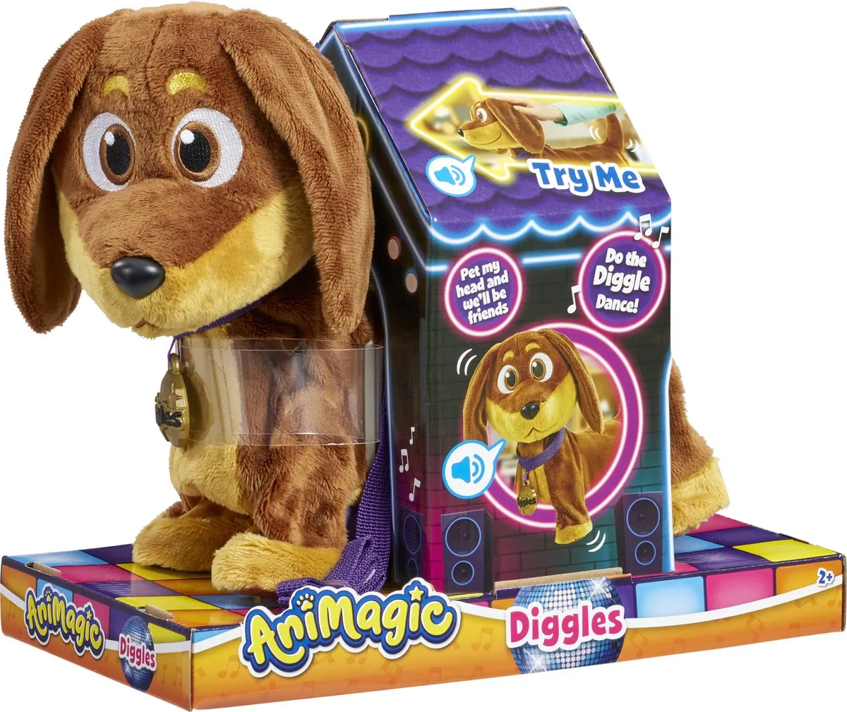 Goliath Animagic Diggles Knuffelhond