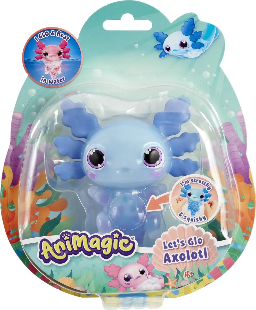 Goliath Animagic Let's Glo Axolotl Blauw Speelfiguur - 3x AAA