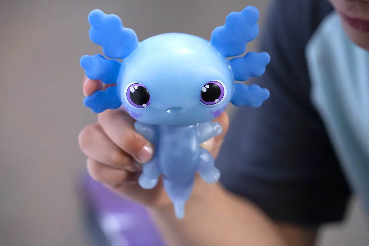 Goliath Animagic Let's Glo Axolotl Blauw Speelfiguur - 3x AAA