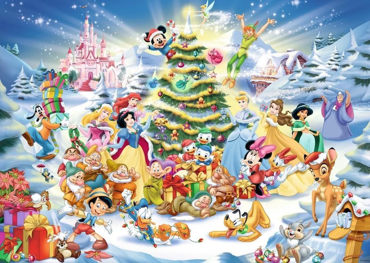 Ravensburger Disney Kerstmis Legpuzzel 1000 Stuks - Multicolor