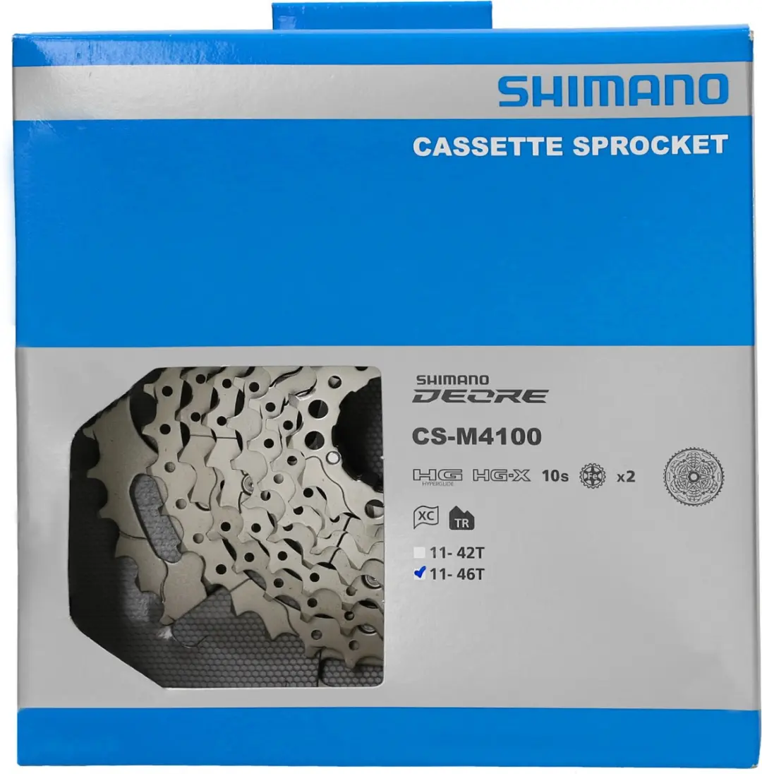 Shimano Deore CS-M4100 10-Speed Cassette 11-46T - Zilver/Chroom - afbeelding 2 van 5