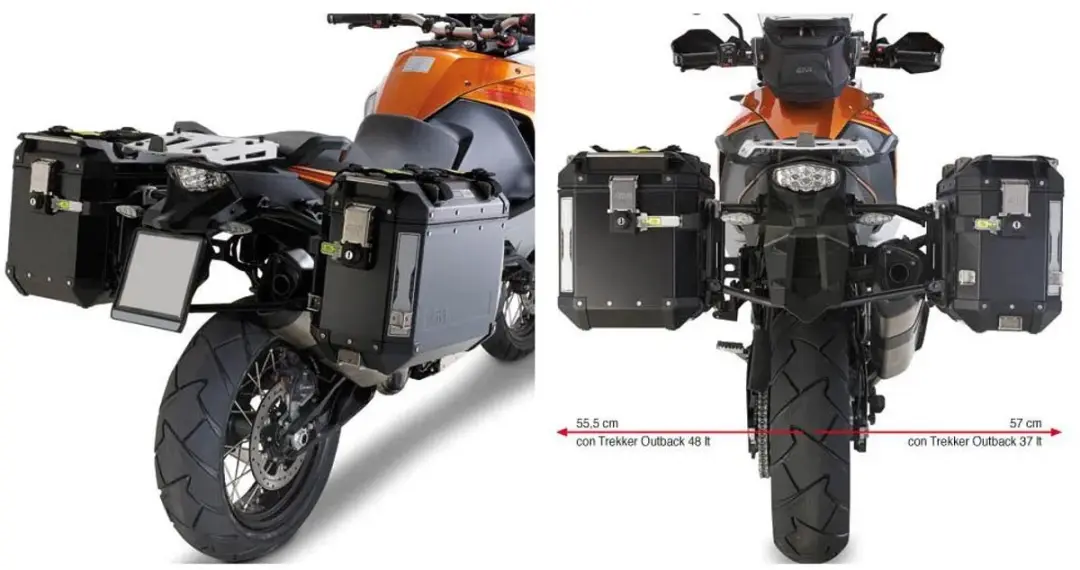 Givi Trekker Outback Monokey Cam Zwart - Montage Zijkoffers - afbeelding 2 van 2