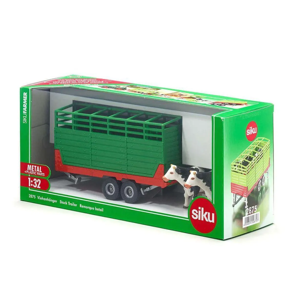 SIKU 2875 Veewagen met 2 Holstein-koeien - 1:32 - Groen - afbeelding 6 van 6
