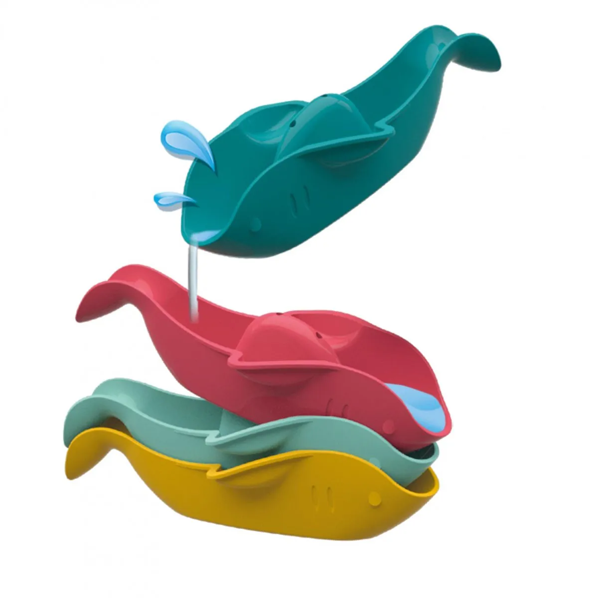 SES Creative Tiny Talents Montessori Badspeelgoed Vissen op een rij - 4 Stuks