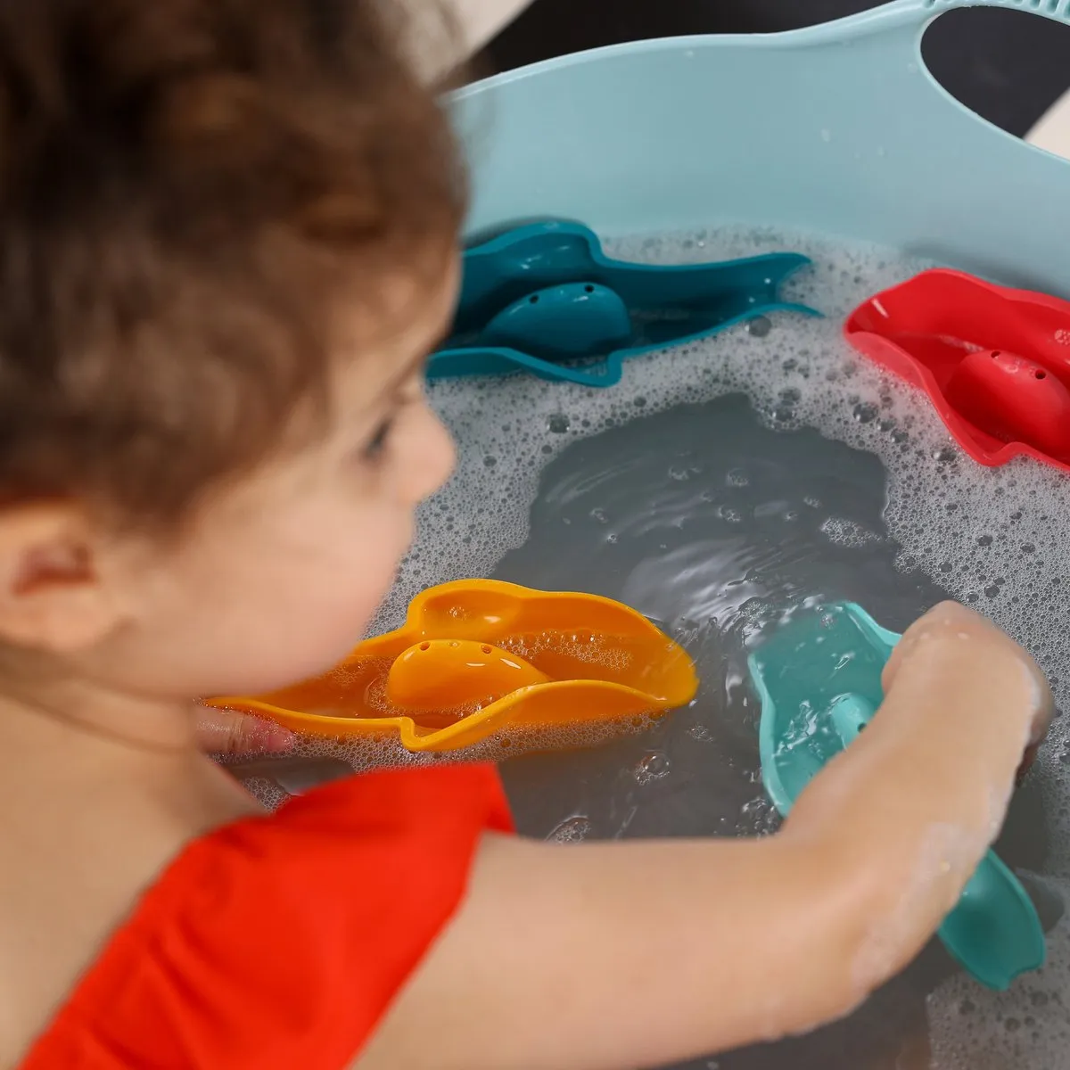 SES Creative Tiny Talents Montessori Badspeelgoed Vissen op een rij - 4 Stuks
