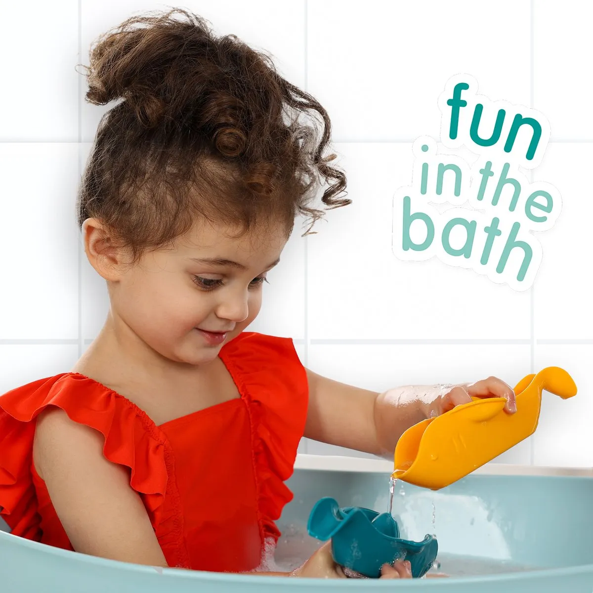 SES Creative Tiny Talents Montessori Badspeelgoed Vissen op een rij - 4 Stuks