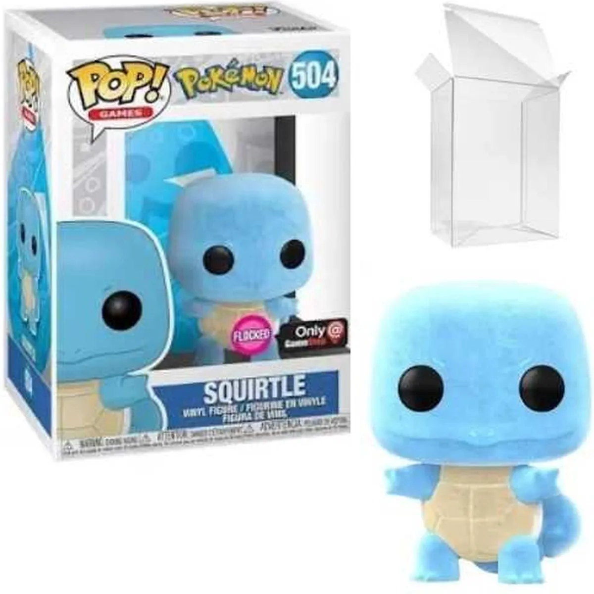 Funko Pop! Games Pokékom Squirtle Flocked GS Exclusief #504