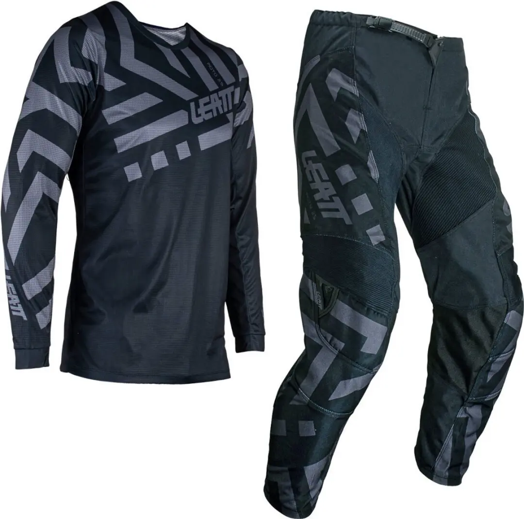 Leatt Ride Kit 3.5 V24 Stealth Zwart Antraciet Motocross Jersey en Broek Set