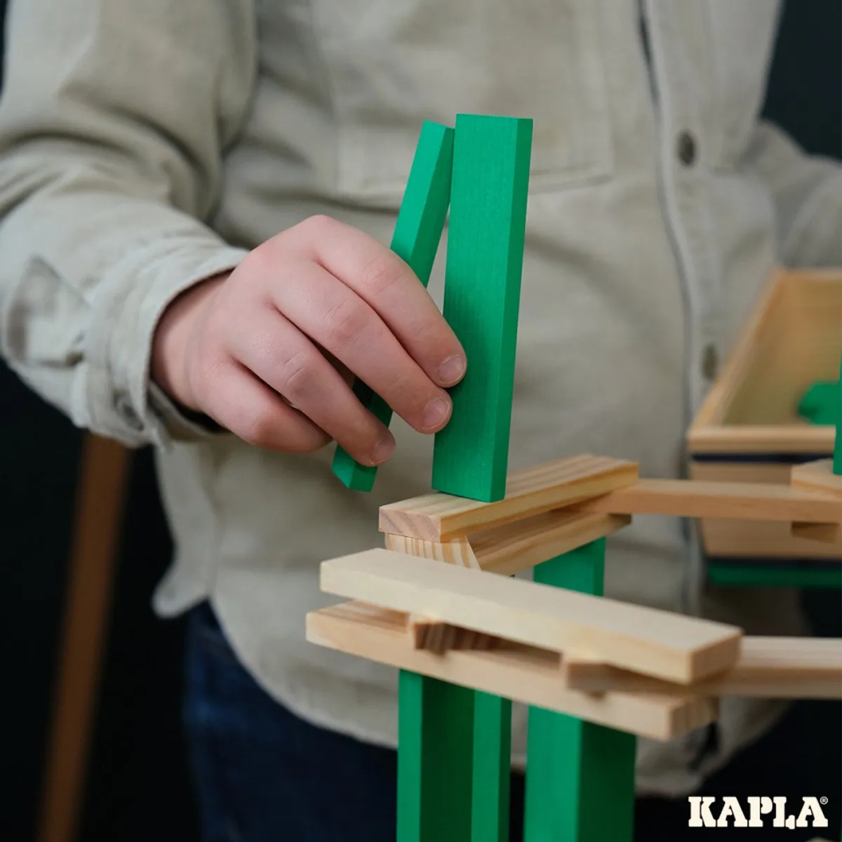 KAPLA Kleur Constructiespeelgoed 40 Plankjes - Lichtgroen - afbeelding 6 van 6