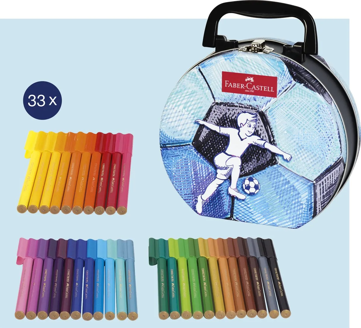 Faber-Castell Connector Voetbal Viltstiften 33 Stuks FC-155538