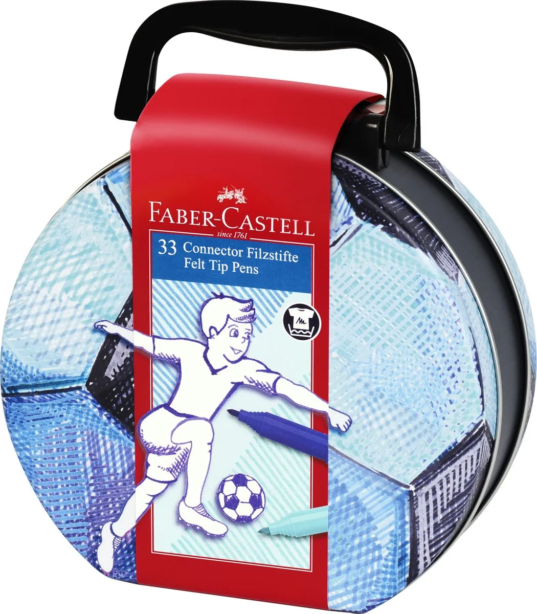 Faber-Castell Connector Voetbal Viltstiften 33 Stuks FC-155538