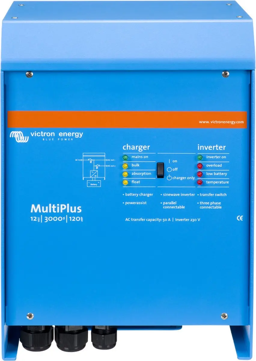 Victron MultiPlus 12/3000/120-16 230V VE.Bus Inverter/Charger - Blauw