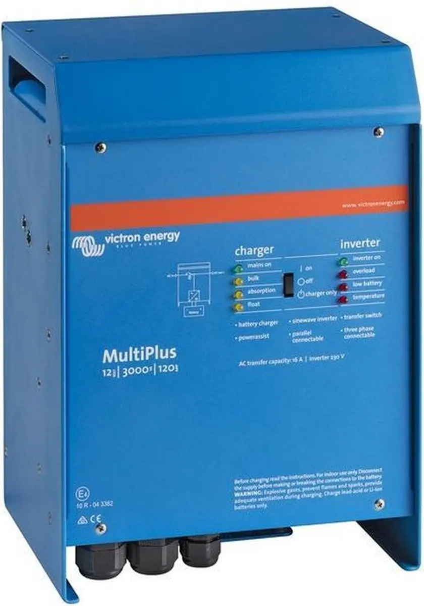 Victron MultiPlus 12/3000/120-16 230V VE.Bus Inverter/Charger - Blauw