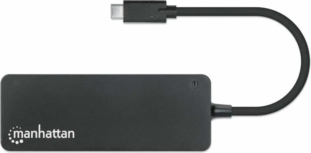 Manhattan 168410 USB-hub 7 Poorten USB 3.0 - Zwart
