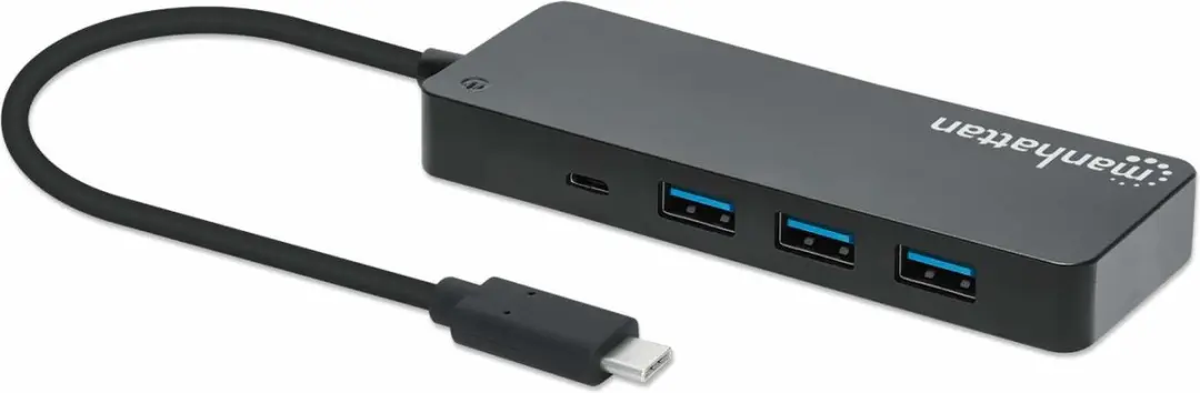 Manhattan 168410 USB-hub 7 Poorten USB 3.0 - Zwart
