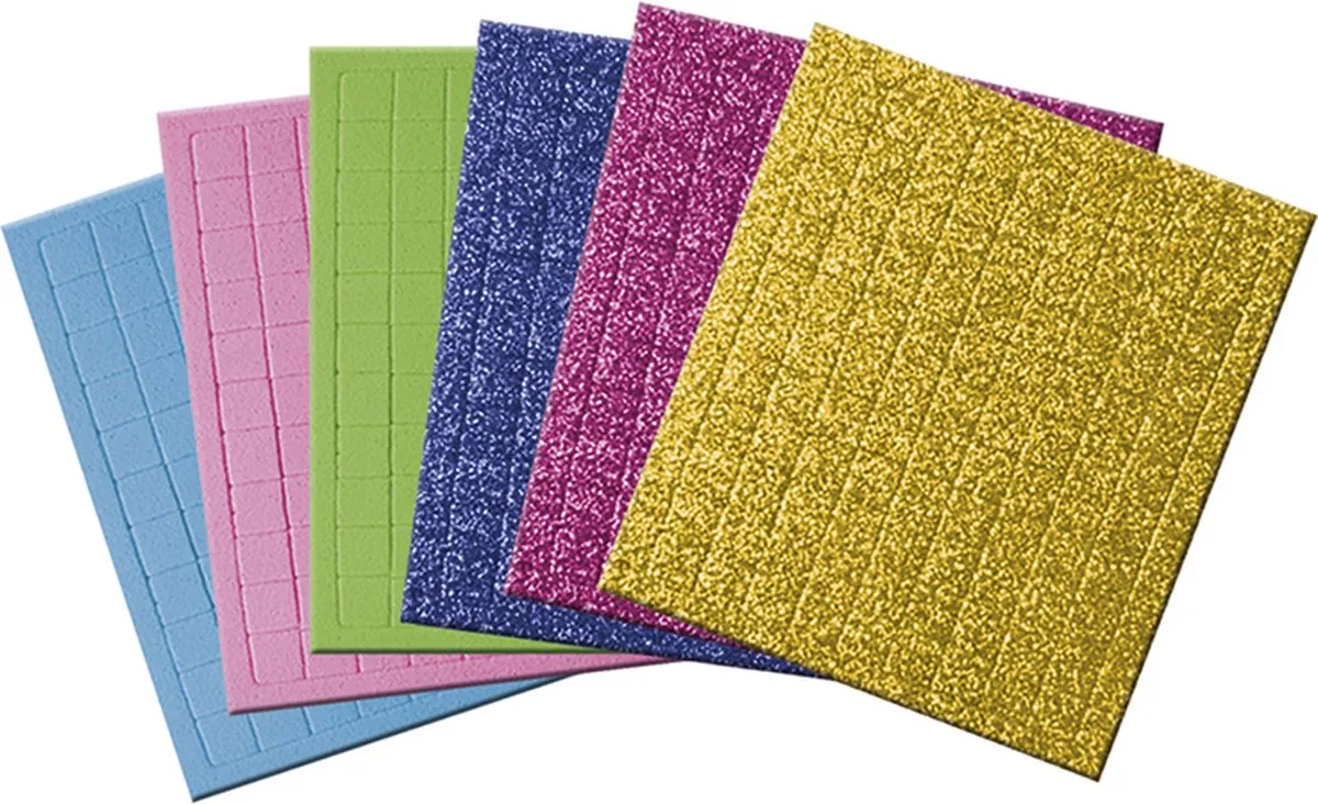 Janod Mozaïek Foamstickers Paarden & Eenhoorns - 3 Afbeeldingen 600 Stuks - Multi