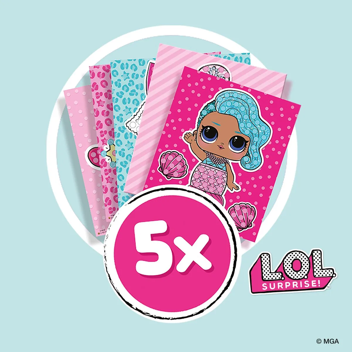 SES Creative L.O.L. Diamond Painting Mozaïek - 5 Kaarten