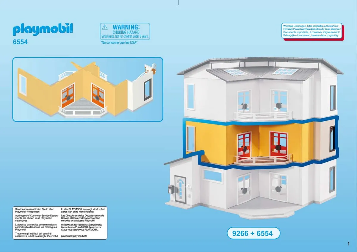 Playmobil Moderne Woonhuis Uitbreiding 6554 - Multi
