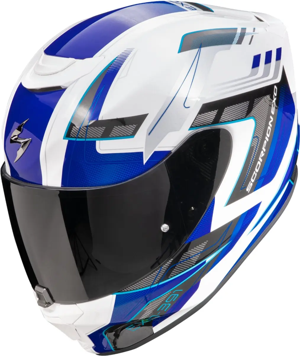 Scorpion EXO-391 Captor Wit Blauw Integraalhelm