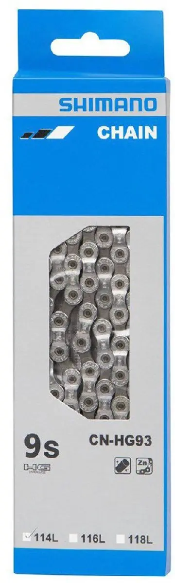 Shimano CN-HG93 9-speed Ketting - 114 Schakels - Grijs - afbeelding 2 van 6