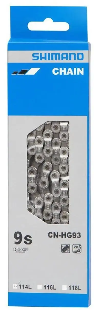 Shimano CN-HG93 9-speed Ketting - 114 Schakels - Grijs - afbeelding 3 van 6