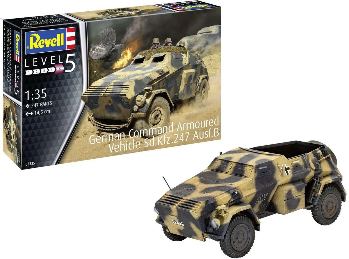 Revell 03335 German Armoured Command Car Sd.Kfz.247 Ausf.B Modelbouwpakket