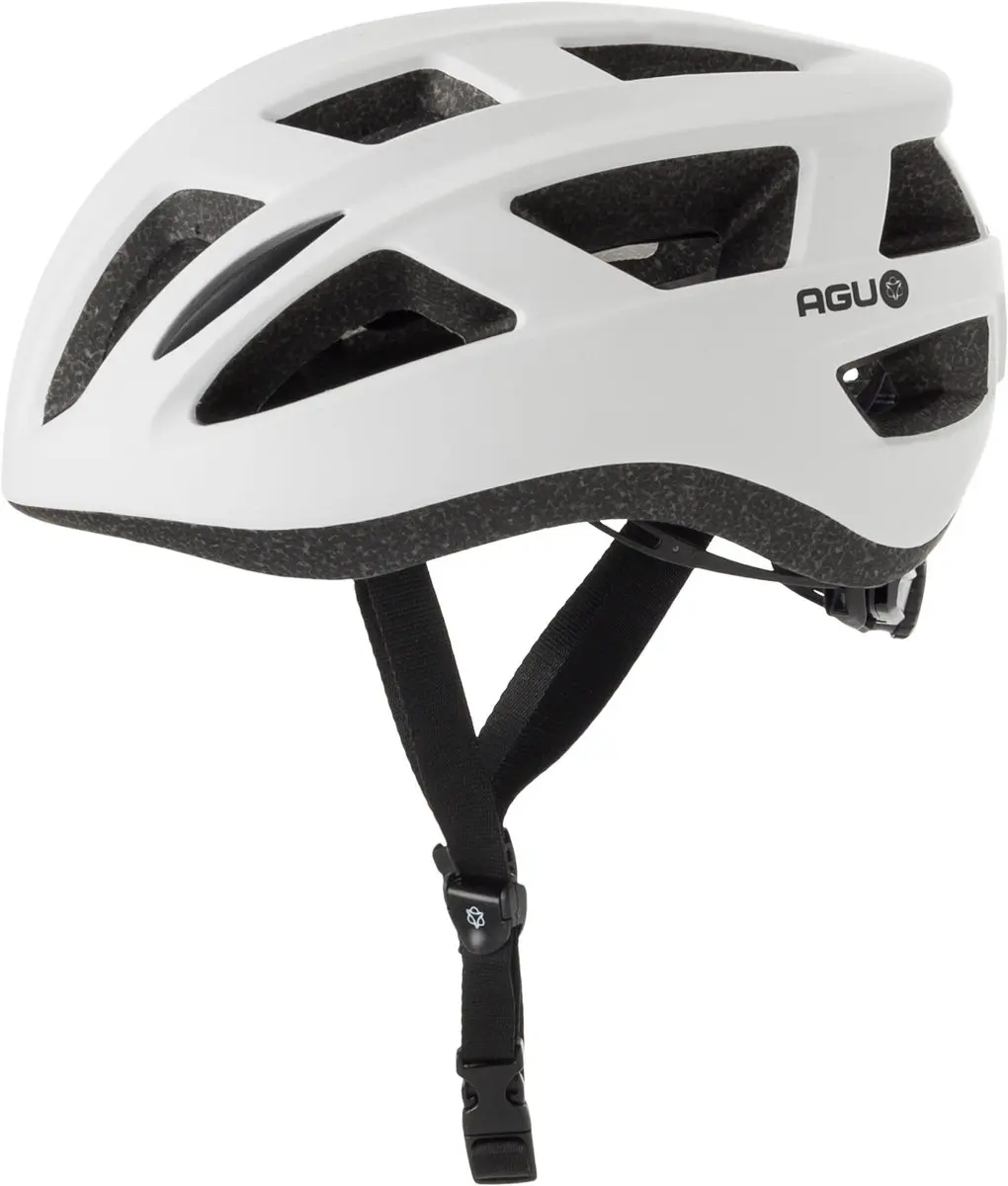 AGU Attivo Fietshelm Wit - 58-61cm - 18 Ventilatieopeningen - afbeelding 4 van 6