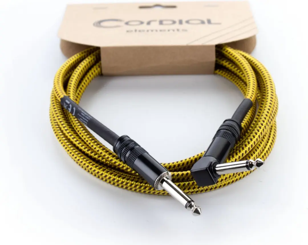 Cordial EL PP TWEED YE Elements Instrumentenkabel 6.3mm Jack