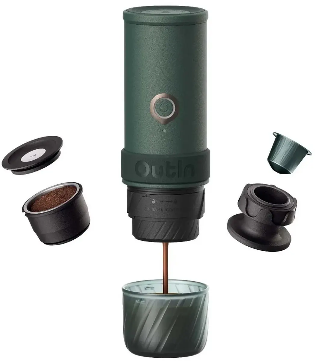 OutIn Mino Draagbare Espresso Machine - 90W - Groen