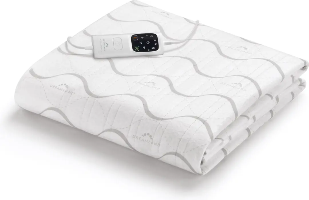 Dreamland 26021 Deluxe Fleece Matrasverwarmer - Eenpersoons 150W - Wit