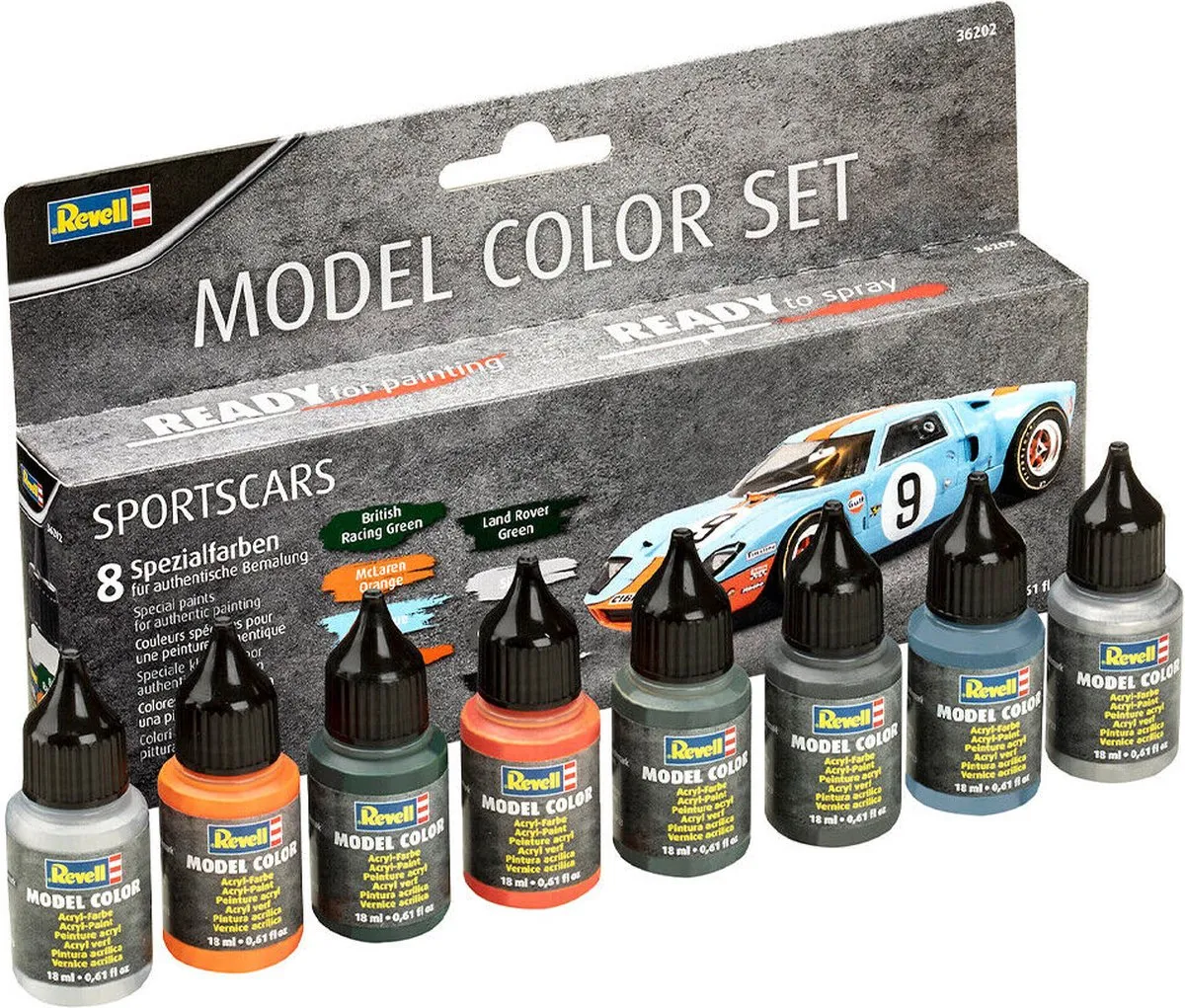 Revell Model Color Acrylverfset 8x17ml - Sport Auto Kleuren
