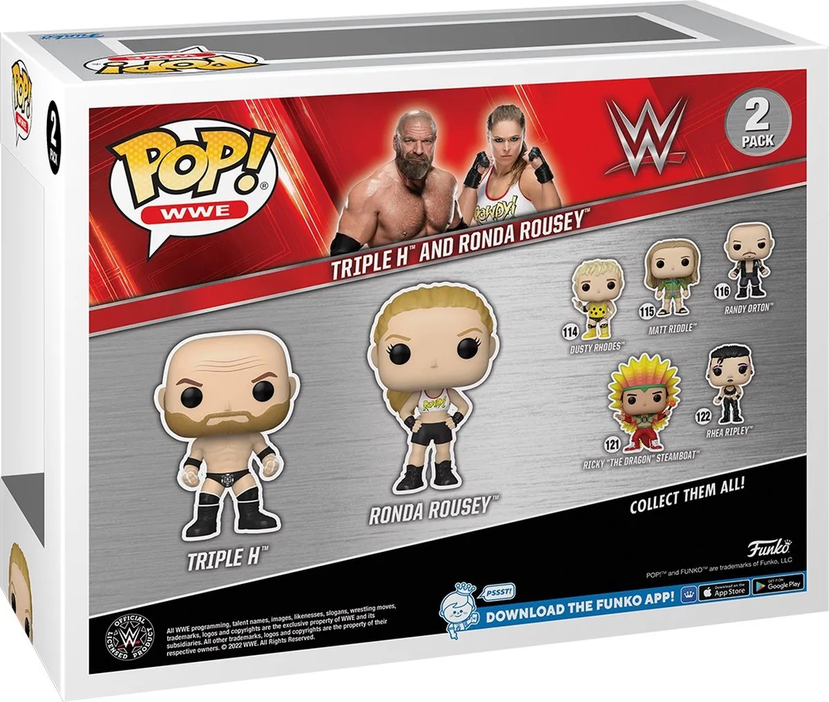 Funko Pop WWE Triple H & Ronda Rousey 70621 - 9,5 cm - Multicolor