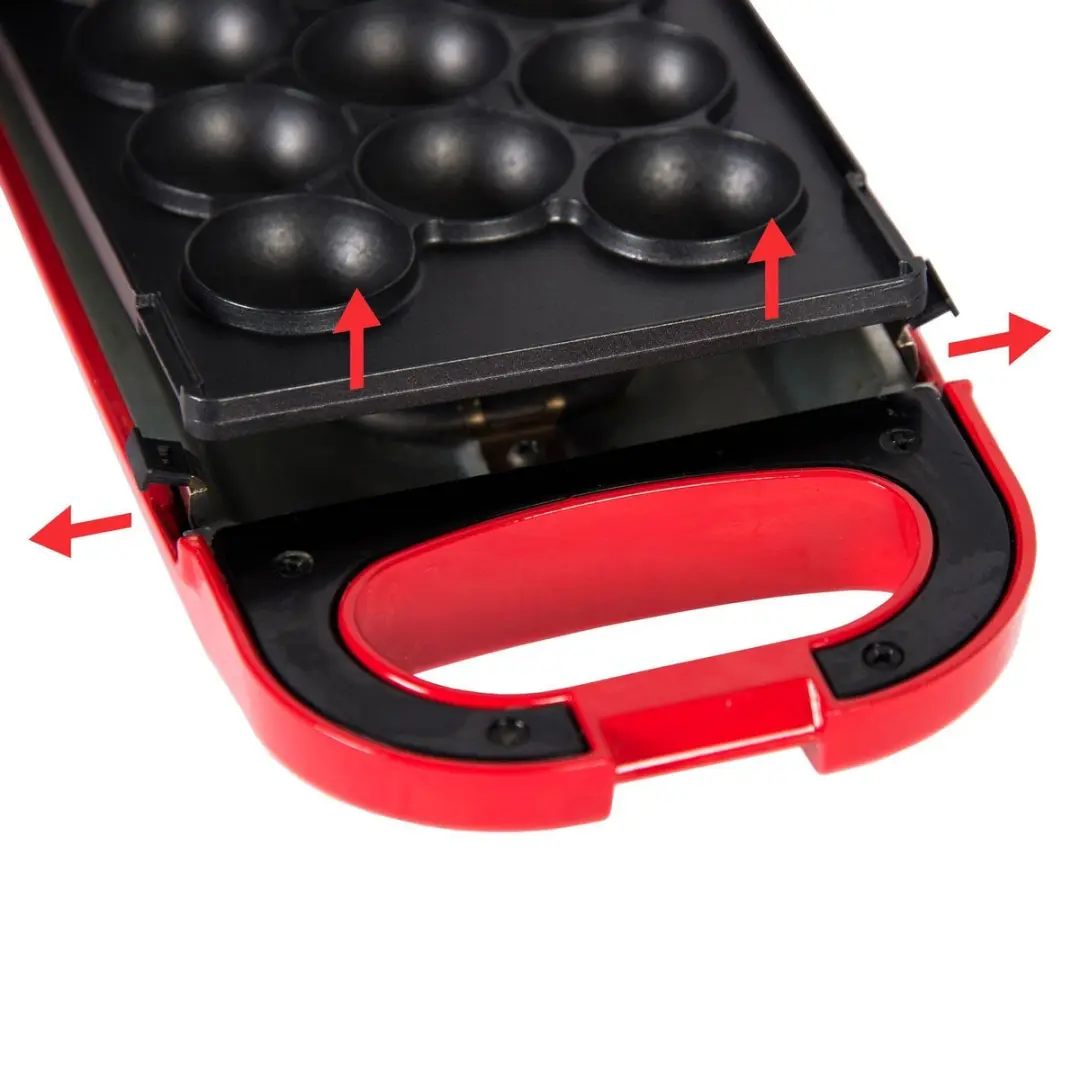 Trebs Snackmaker 99356 - 6-in-1 Wafelijzer Rood - afbeelding 2 van 6