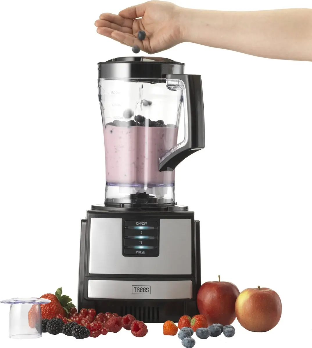 Trebs Keukenmachine 99394 - 2 Snelheden - 1,5L - Zwart RVS - afbeelding 6 van 6