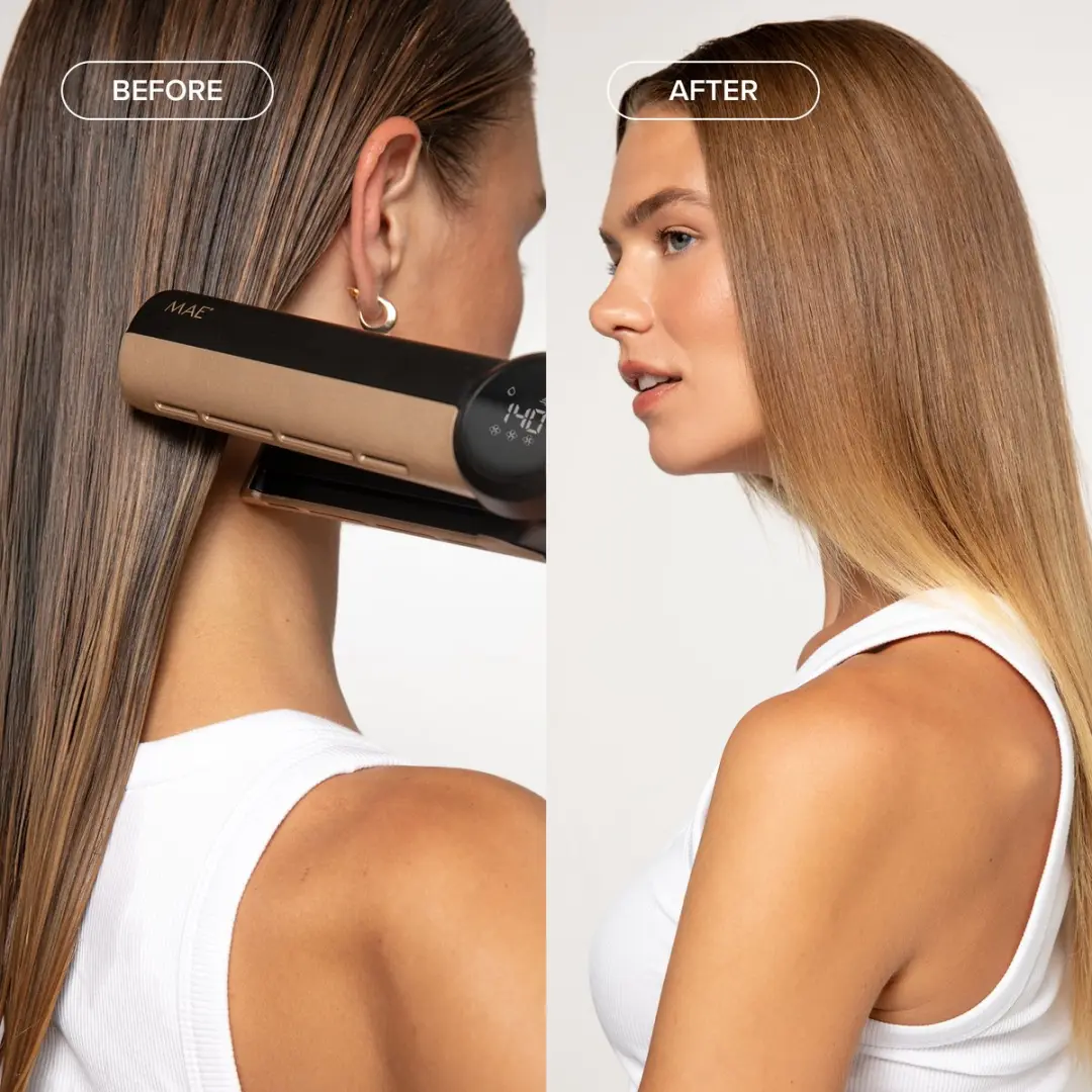 MAE Wet2Dry Airstraight 2-in-1 Föhn & Stijltang - 7 standen - Zwart