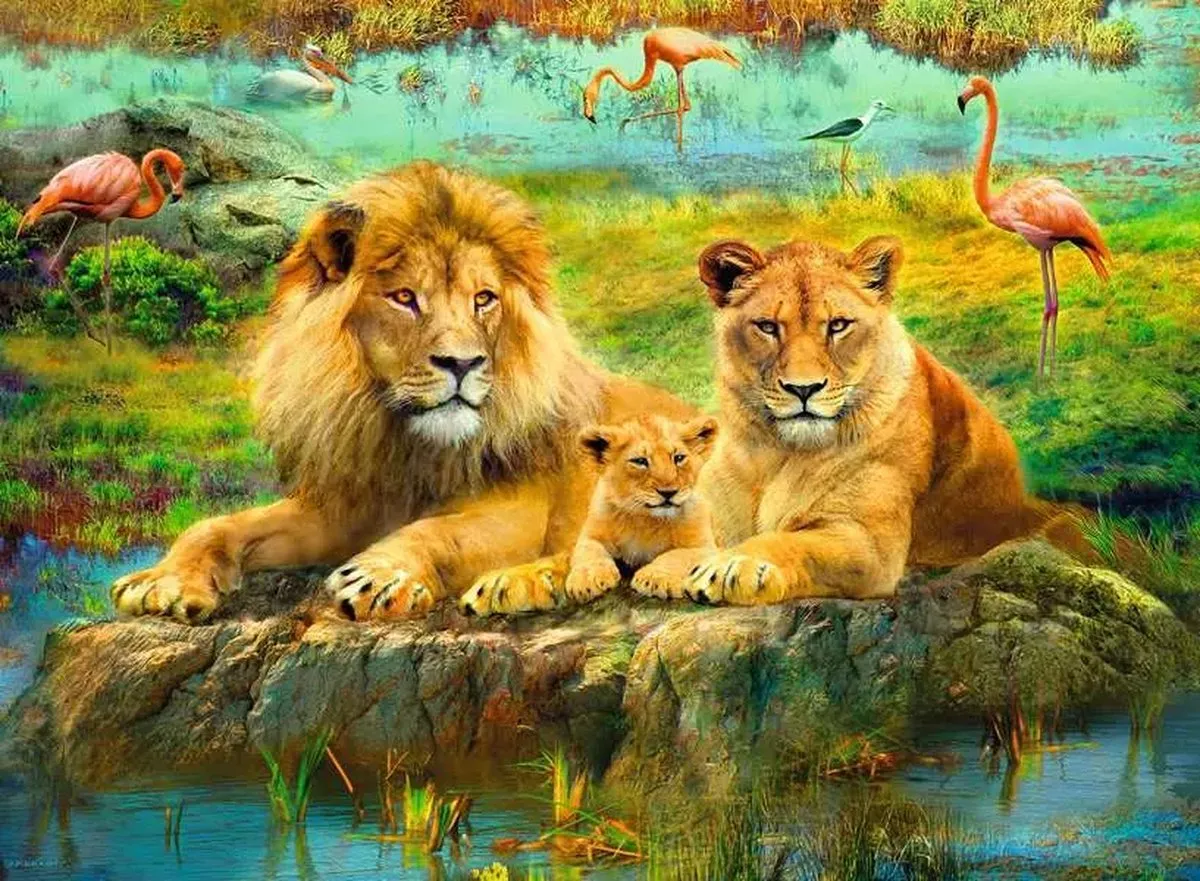 Ravensburger Leeuwen in de Savanne Legpuzzel 500 Stuks