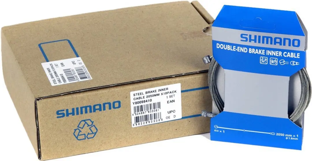 Shimano Binnenremkabel 1,6mm x 2050mm RVS - 10 Stuks