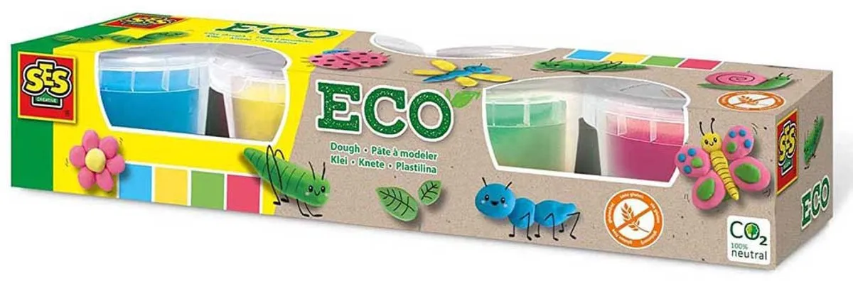 SES Creative Eco Klei Basiskleuren - 4x90g