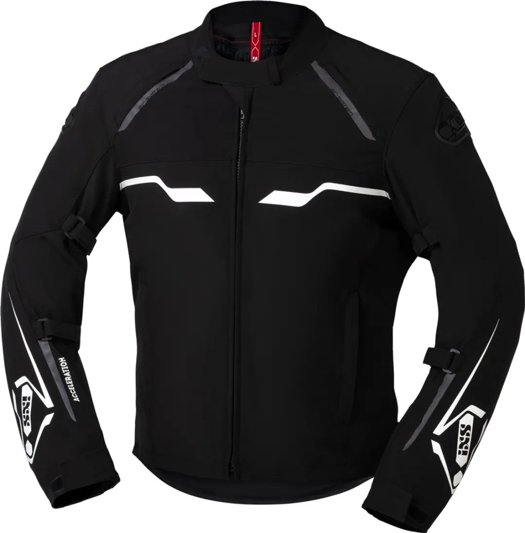 IXS Hexalon-ST Waterdichte Zwart Wit Textiele Motorjas