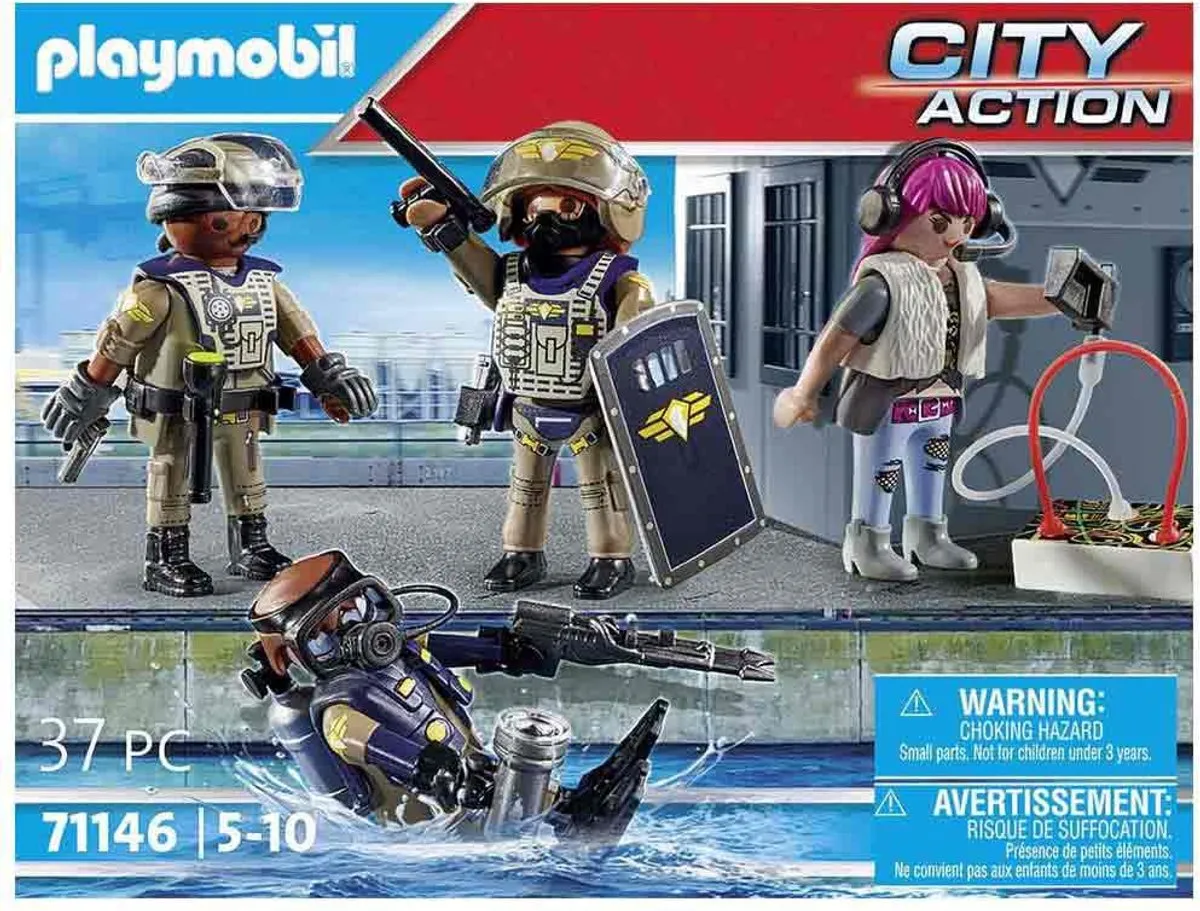 Playmobil City Action SWAT-Figurenset 71146 - Multicolor