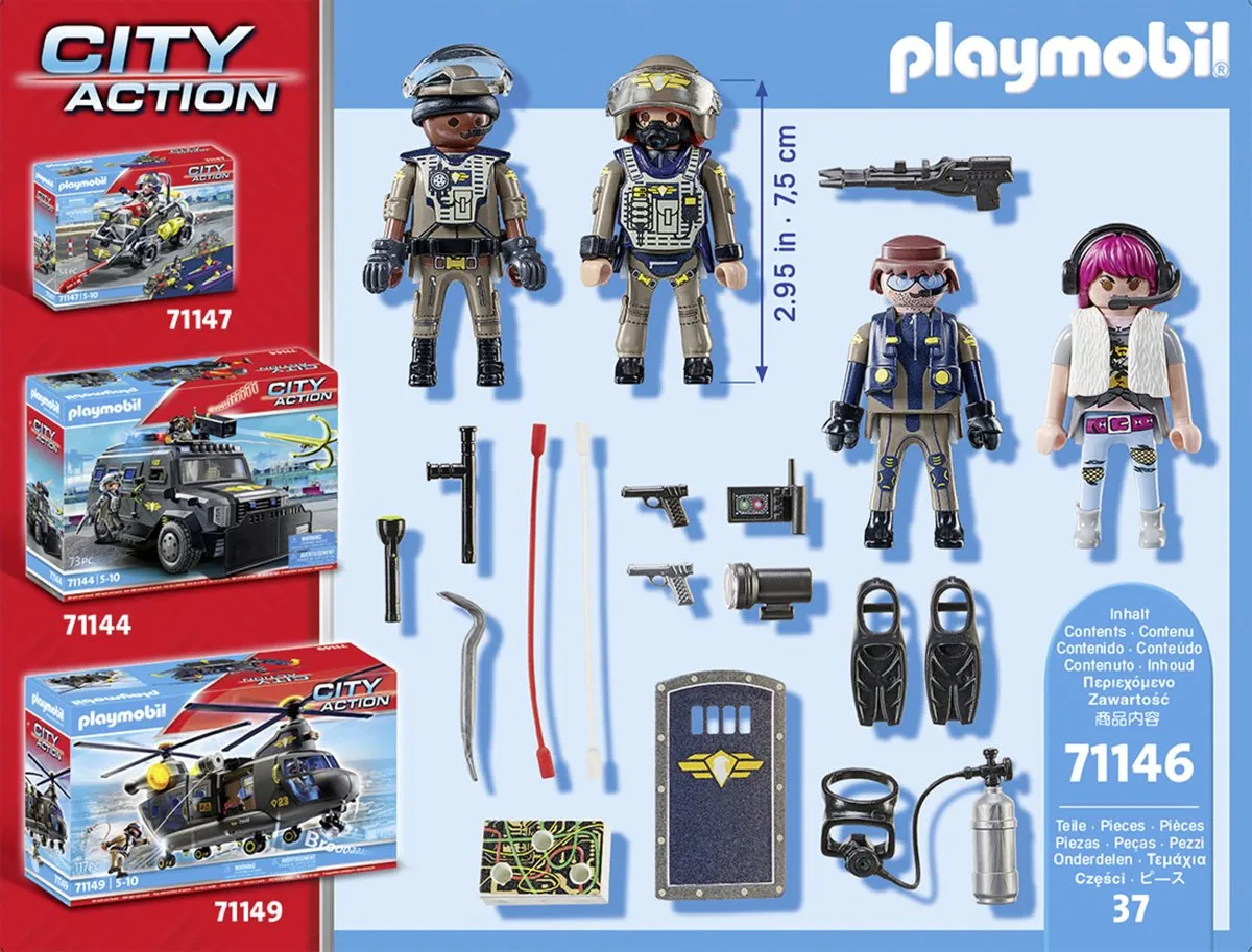 Playmobil City Action SWAT-Figurenset 71146 - Multicolor - afbeelding 6 van 6