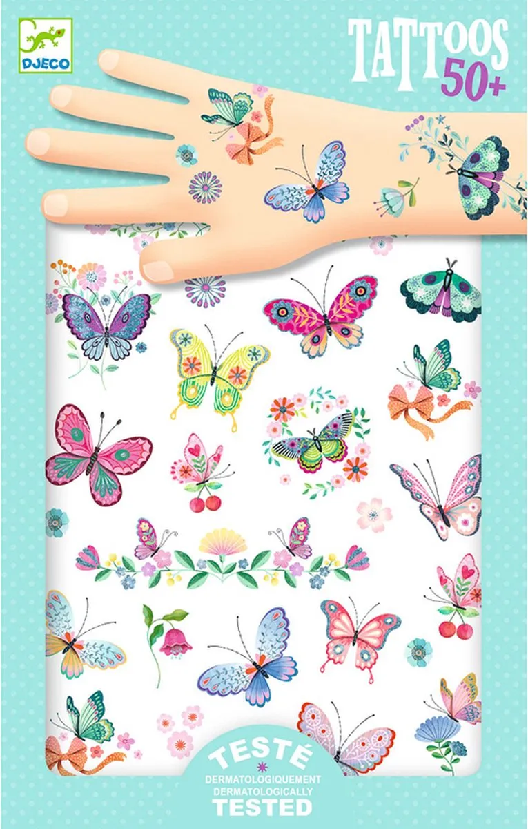 Djeco Papillons de Rêve Knutselset Vlinders - Multicolor - 50 Stuks