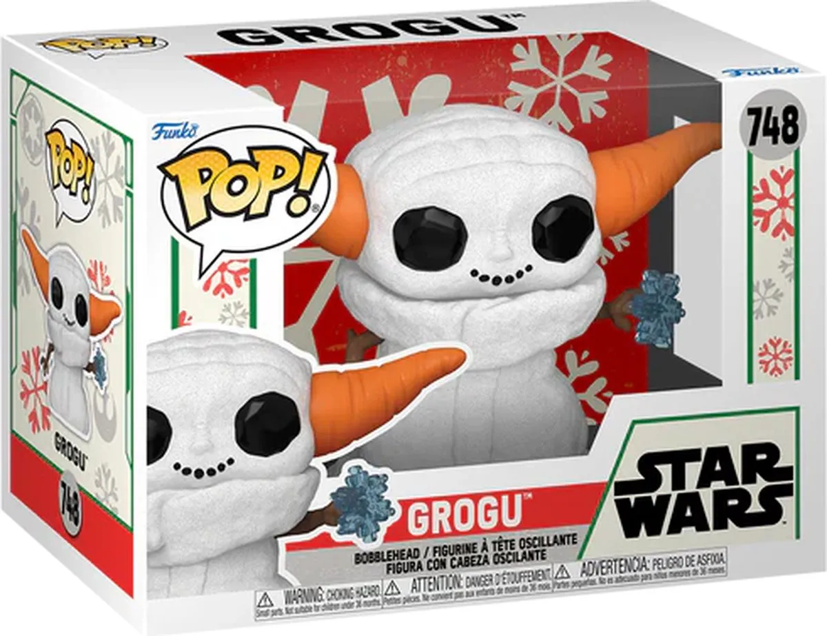 Funko Pop! Star Wars Mandalorian Grogu Snowman #748